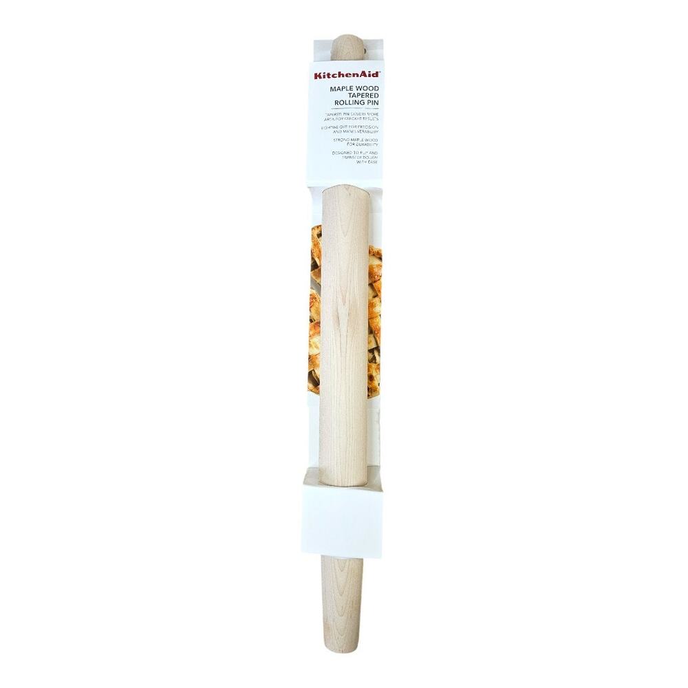 NEW KitchenAid Maple Wood Tapered French Rolling Pin
